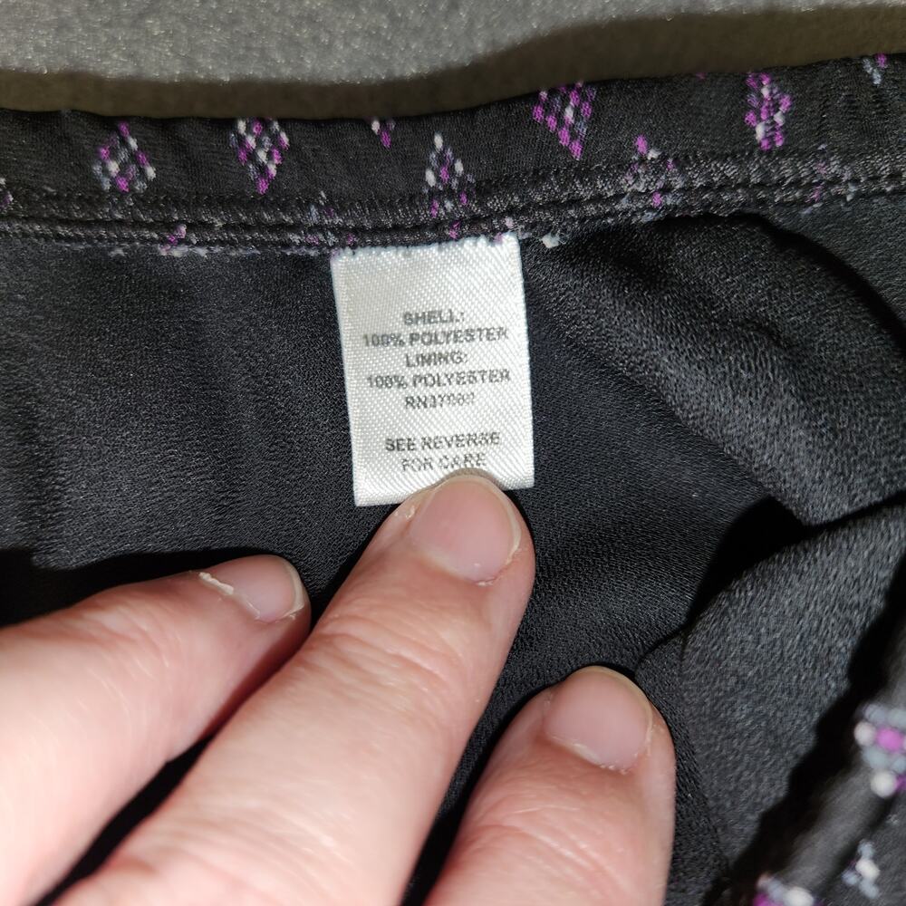 CATO Midi Skirt Women 18/20W Purple Black Sheer Ruffle Ethereal Whimsigoth Retro - Picture 5 of 11